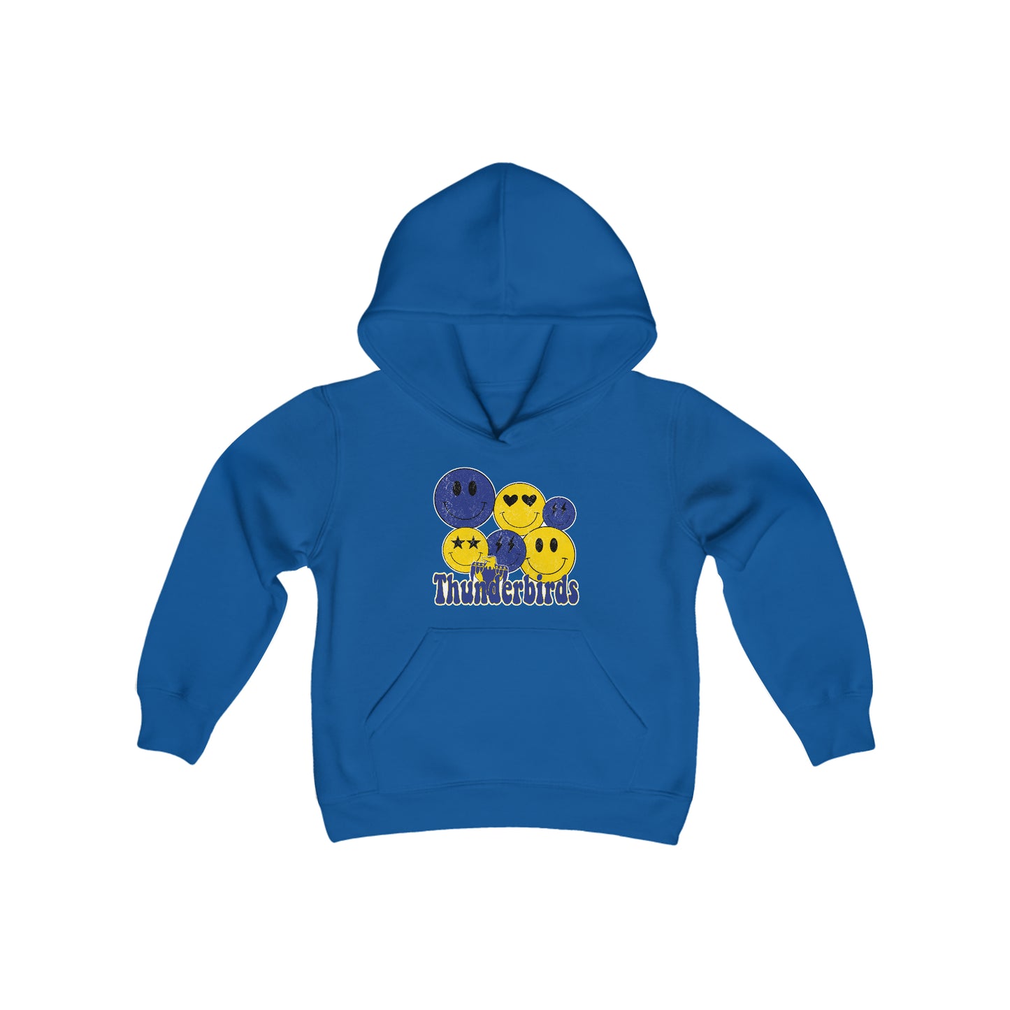 Smiley Thunderbird, Youth Heavy Blend Hooded Sweatshirt