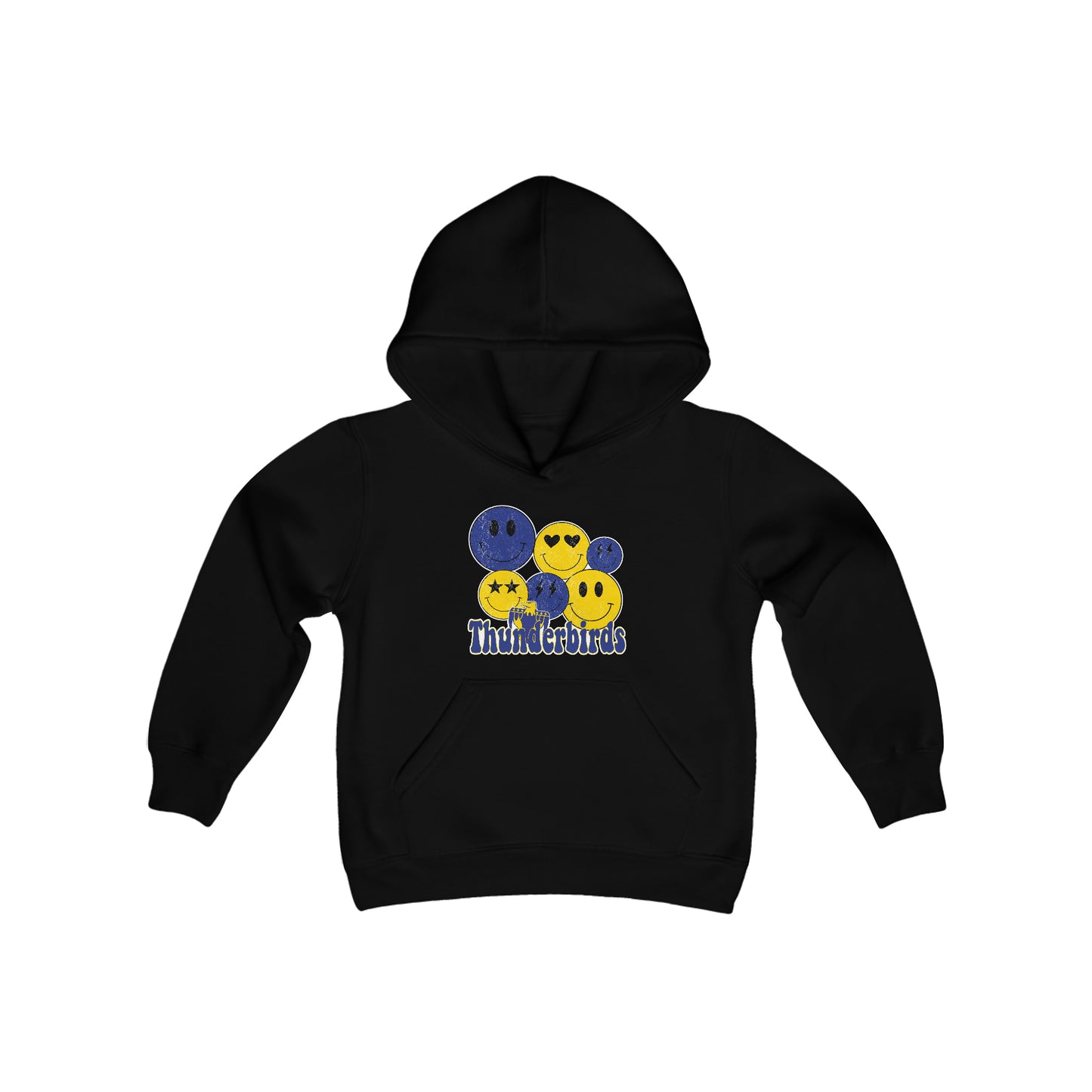 Smiley Thunderbird, Youth Heavy Blend Hooded Sweatshirt