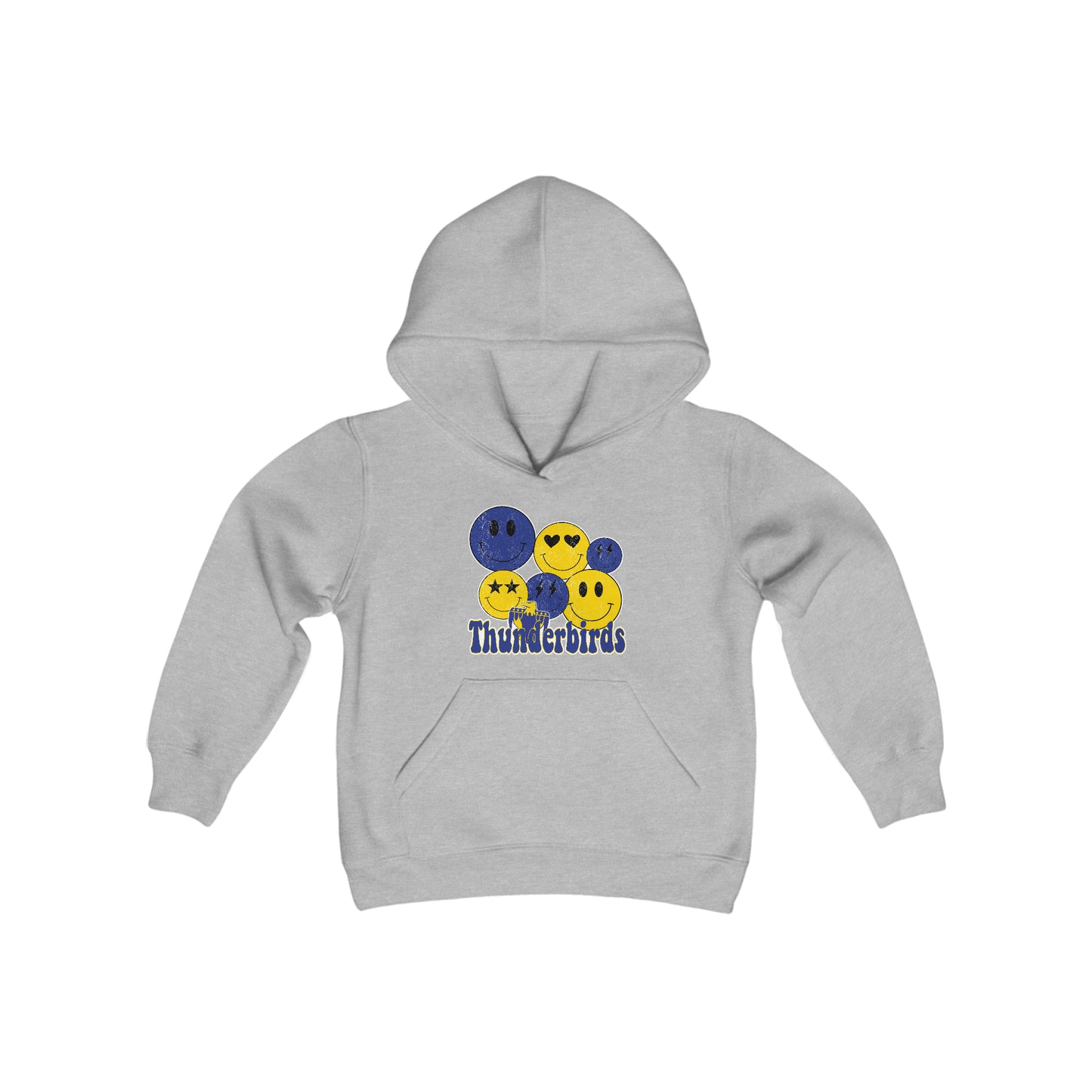 Smiley Thunderbird, Youth Heavy Blend Hooded Sweatshirt