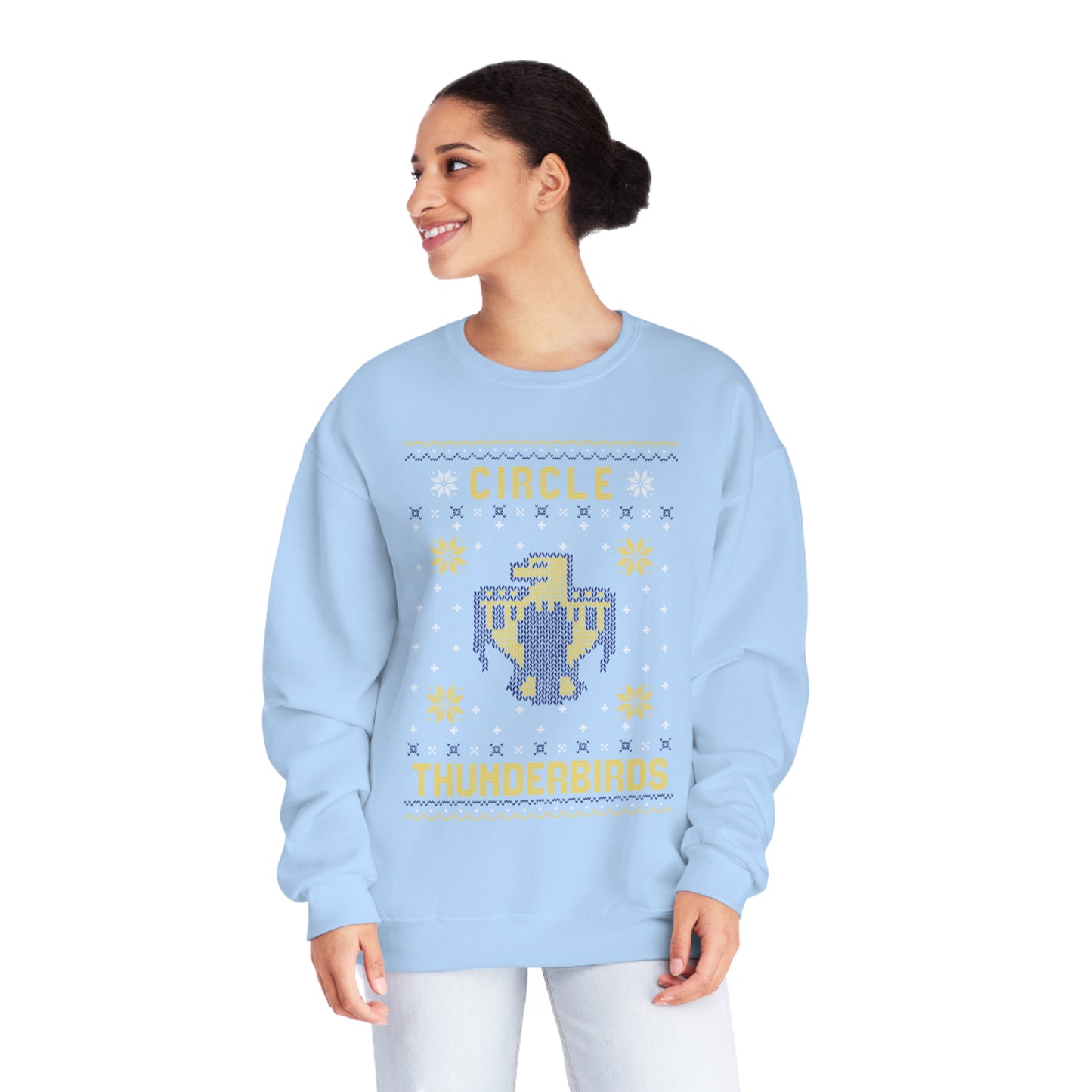 Winter Circle Thunderbird, Unisex Crewneck Sweatshirt