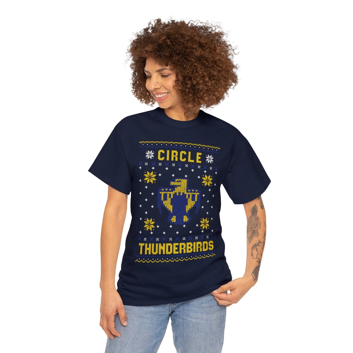 Winter Circle Thunderbird, Unisex Heavy Cotton Tee