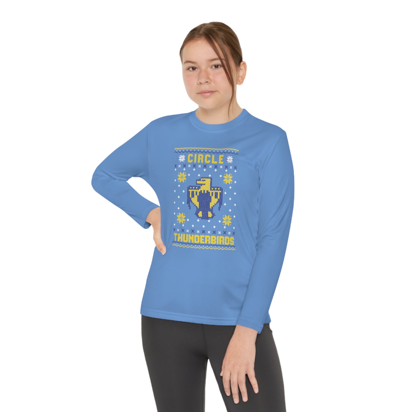 Winter Circle Thunderbird, Youth Long Sleeve Tee