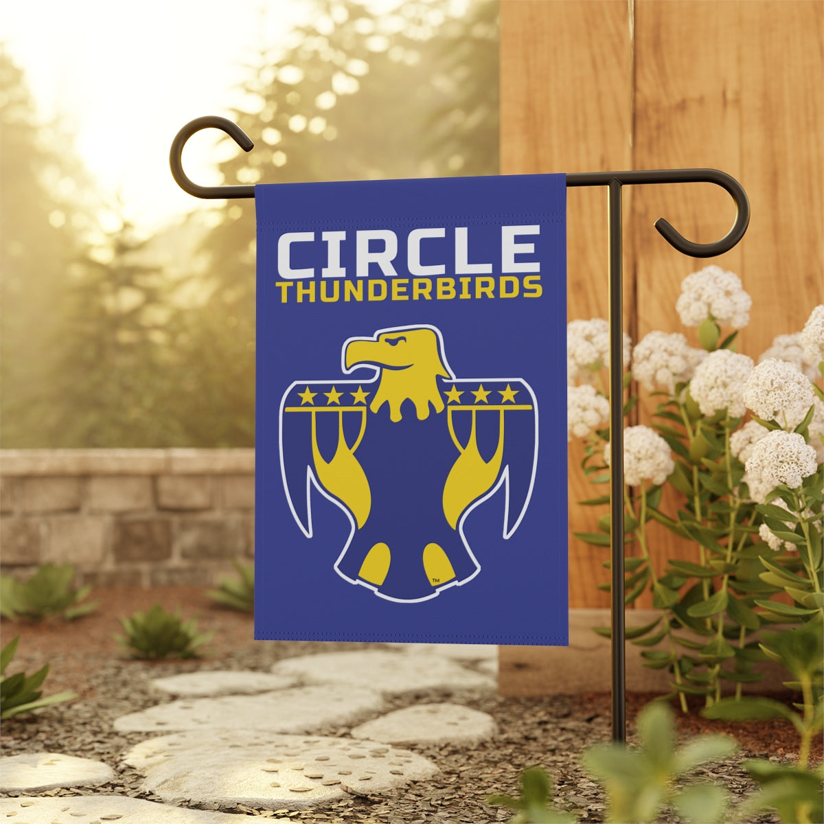 Circle TBird Garden Flag