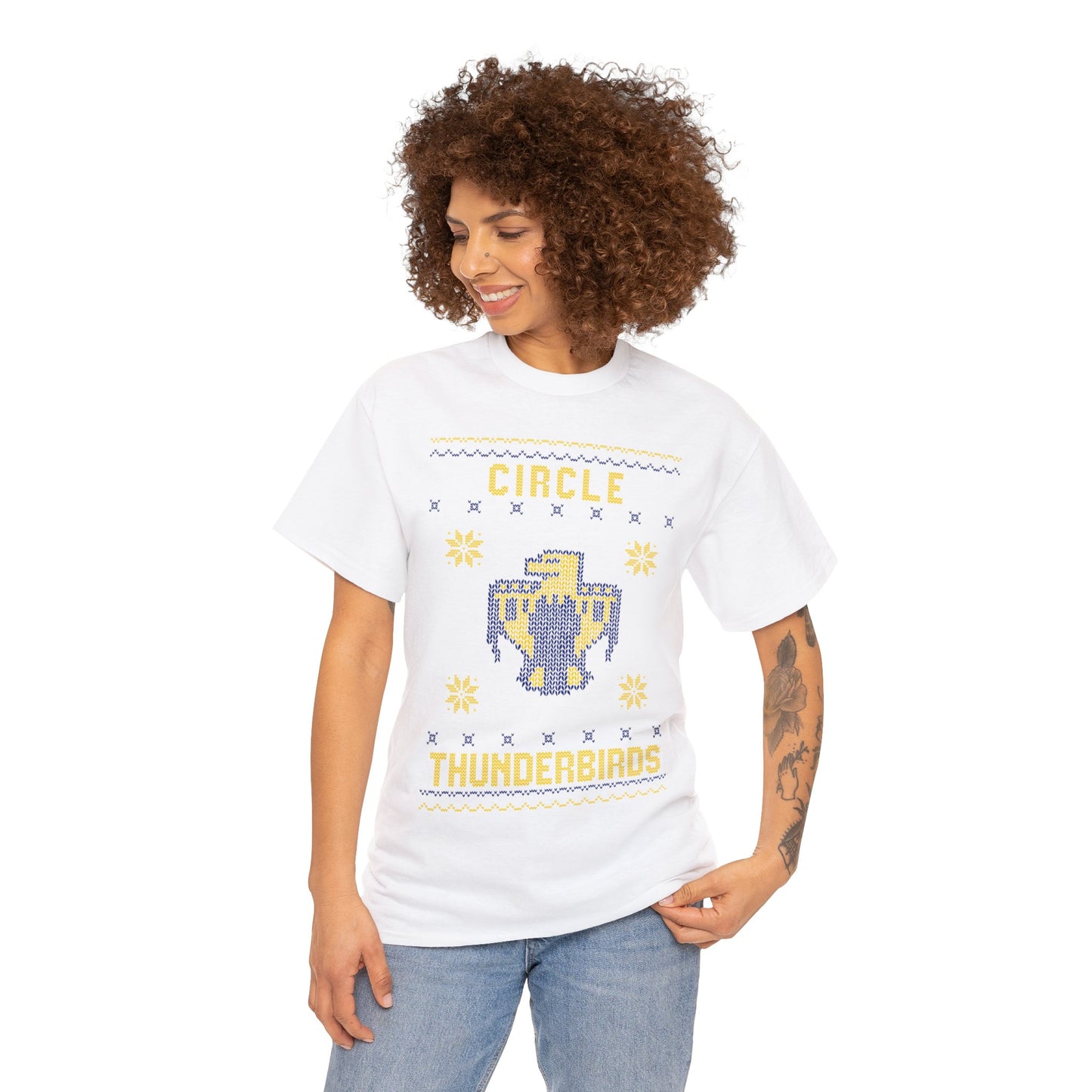 Winter Circle Thunderbird, Unisex Heavy Cotton Tee