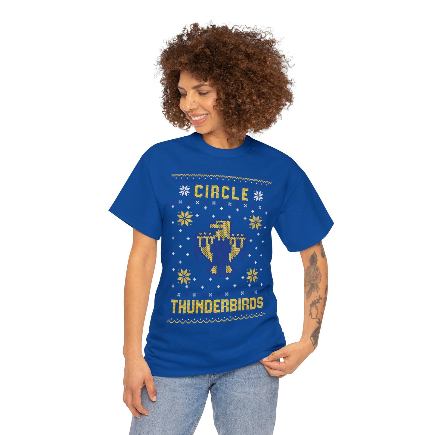 Winter Circle Thunderbird, Unisex Heavy Cotton Tee