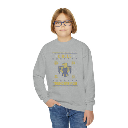 Winter Circle Thunderbirds, Youth Crewneck Sweatshirt
