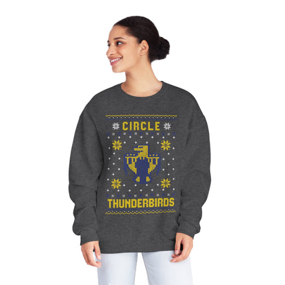 Winter Circle Thunderbird, Unisex Crewneck Sweatshirt